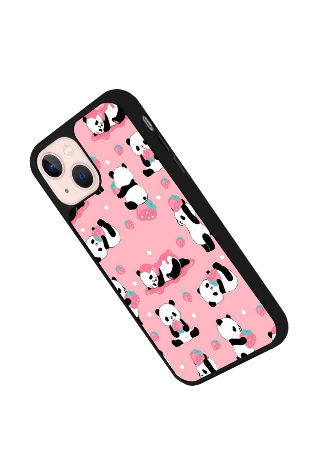 iPhone 15 Plus Uyumlu Panda Tasarımlı Glossy Premium Kılıf