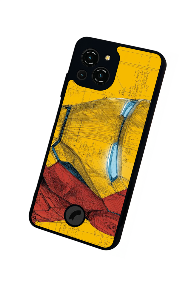 Reeder S23 Pro Max Uyumlu  Iron Man ( Demir Adam ) Tasarımlı Glossy Premium Kılıf