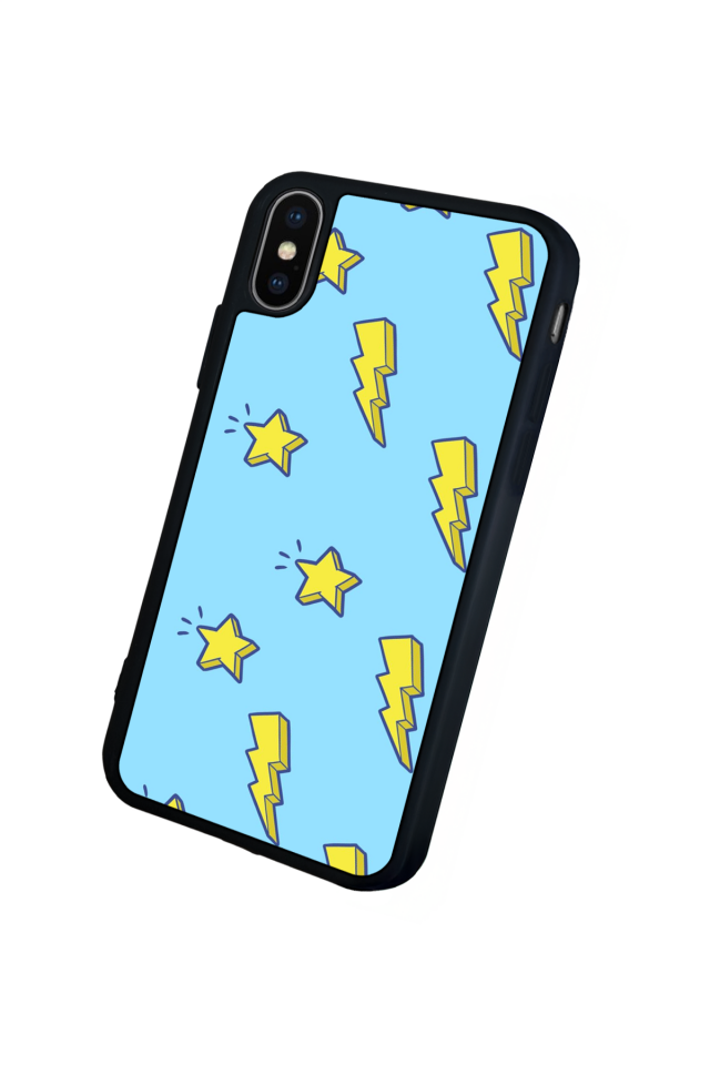 iPhone X/ XS Uyumlu Simsek Tasarımlı Glossy Premium Kılıf