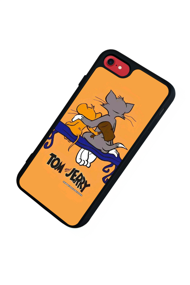 iPhone SE Uyumlu Tom And Jerry Tasarımlı Glossy Premium Kılıf