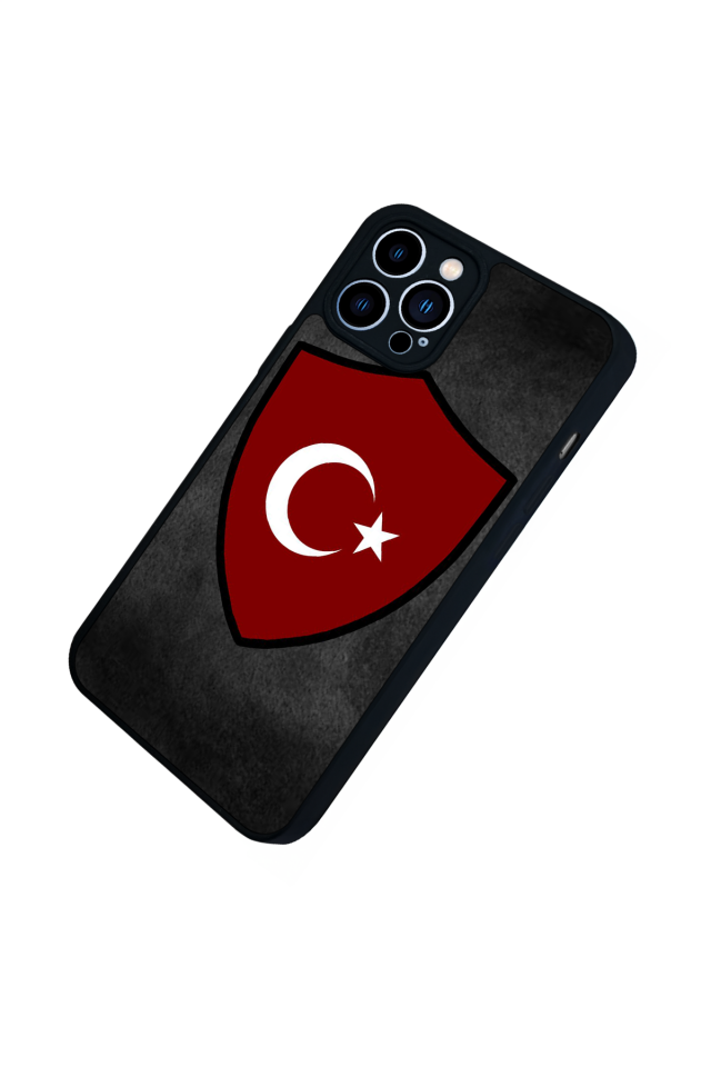 iPhone 12 Pro Max Uyumlu Türk Bayragi Tasarımlı Glossy Premium Kılıf