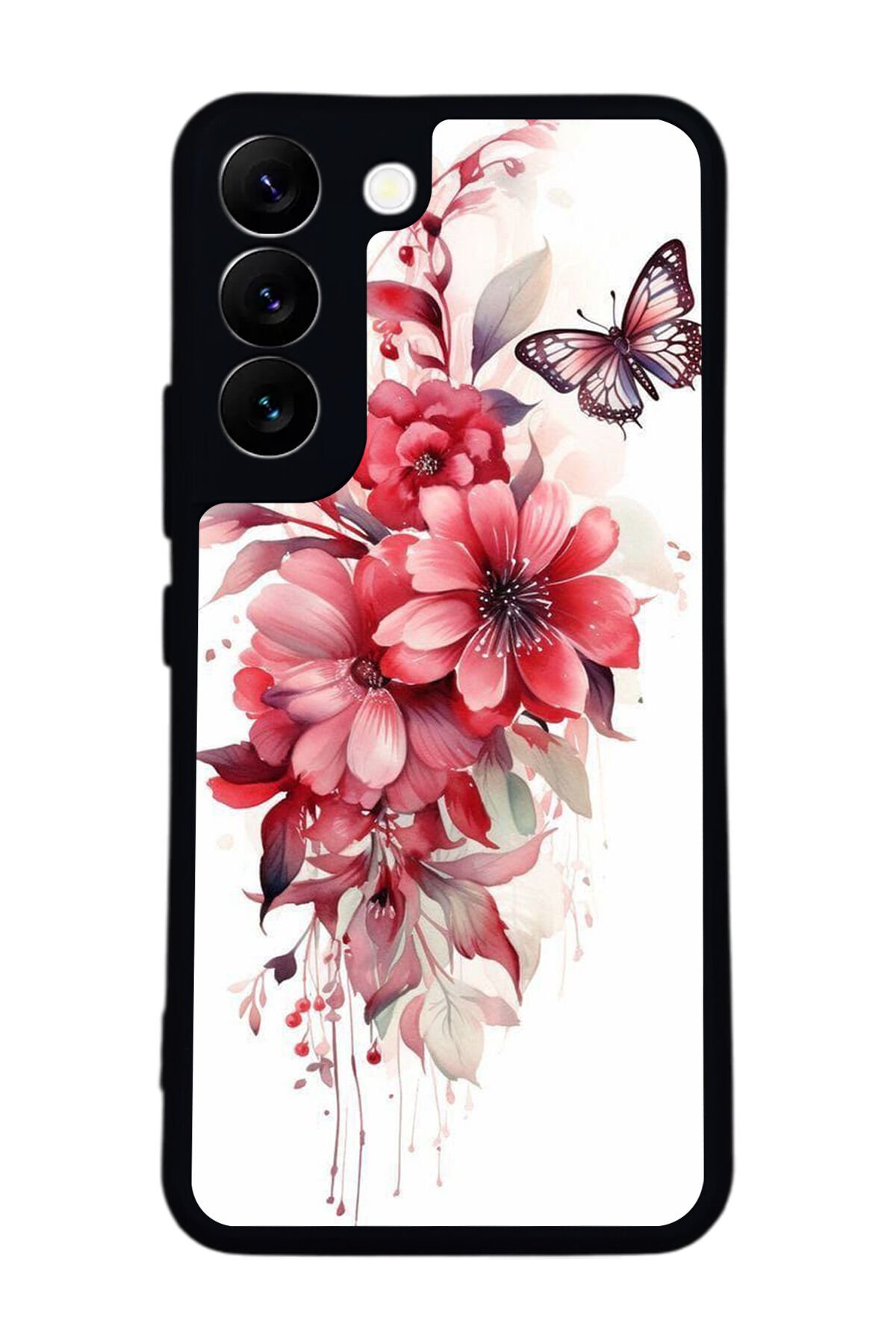 Samsung Galaxy S22 Uyumlu Floral Tasarımlı Glossy Premium Kılıf