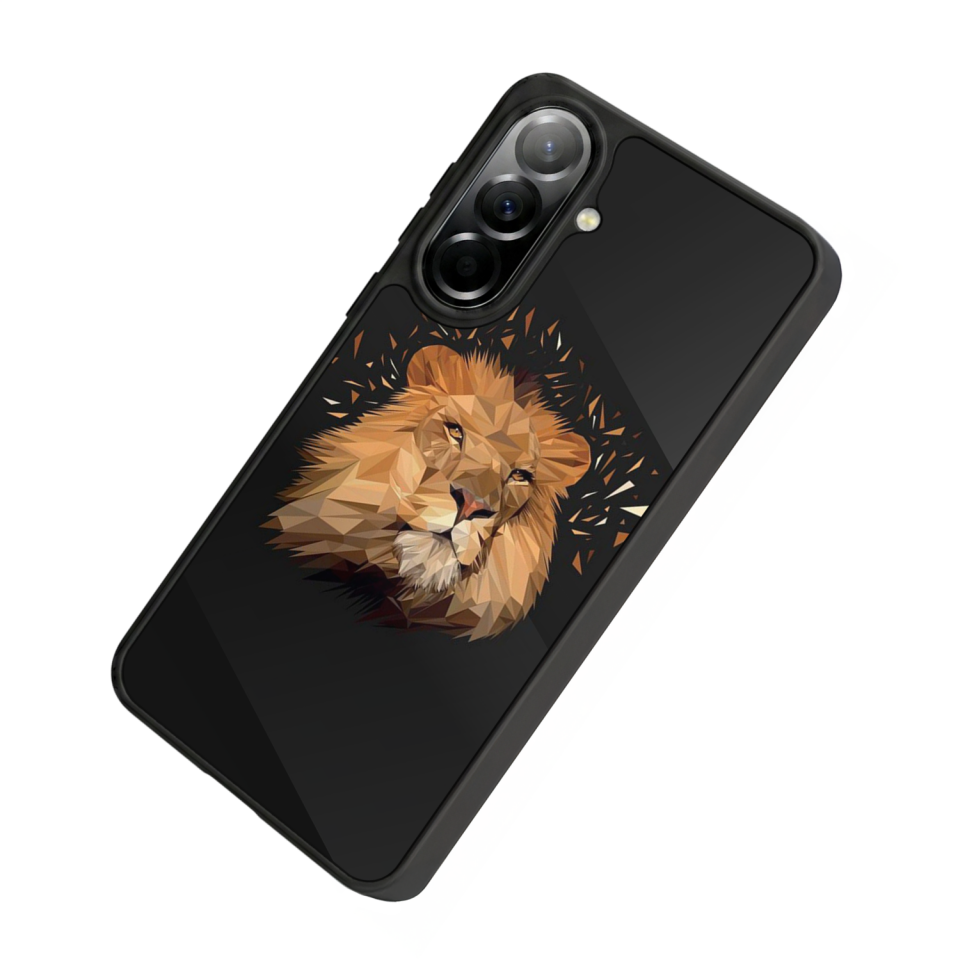 Samsung Galaxy A37 Uyumlu Aslan Tasarımlı Glossy Premium Kılıf