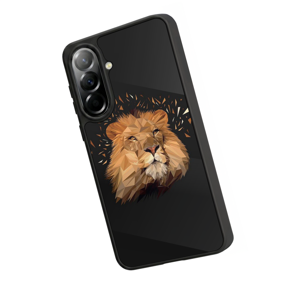 Samsung Galaxy A37 Uyumlu Aslan Tasarımlı Glossy Premium Kılıf