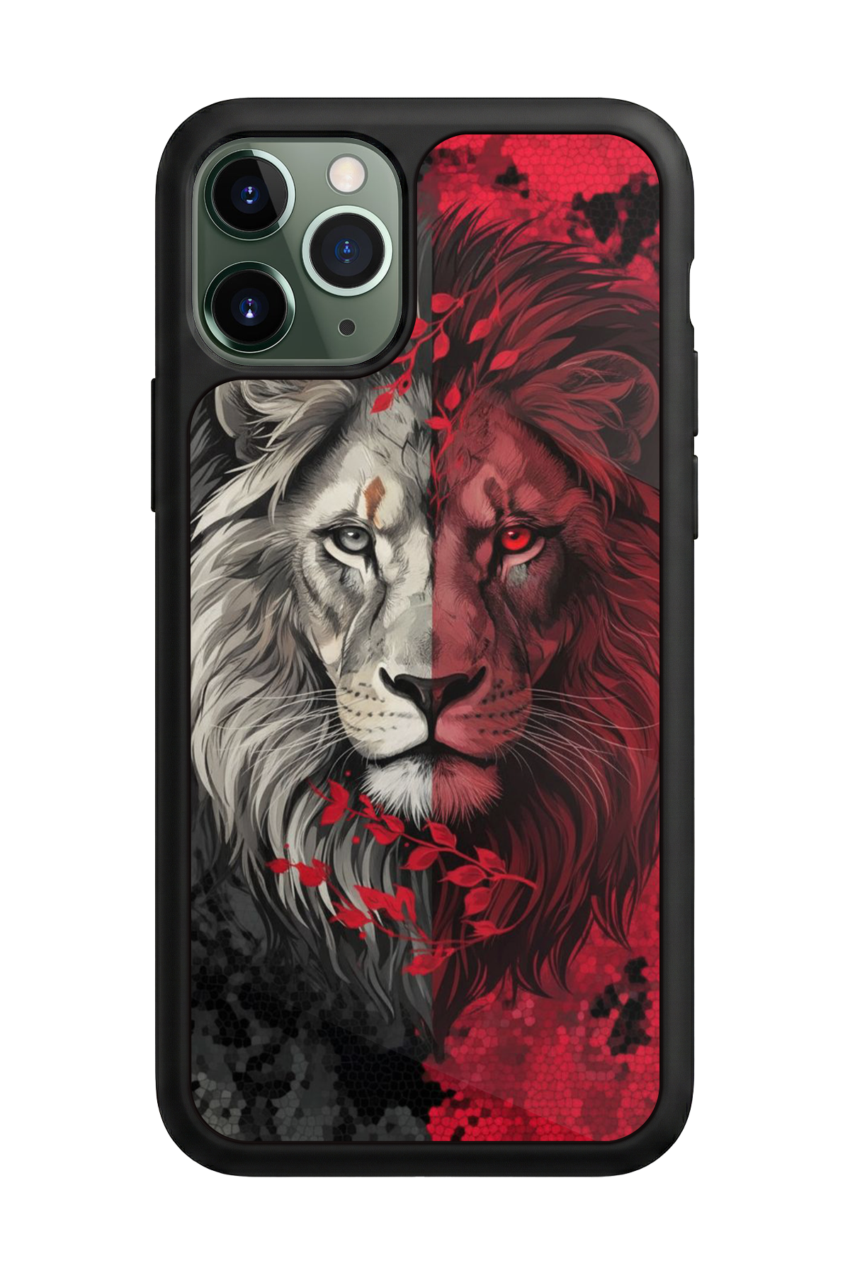 iPhone 11 Pro Max Uyumlu Aslan Tasarımlı Glossy Premium Kılıf