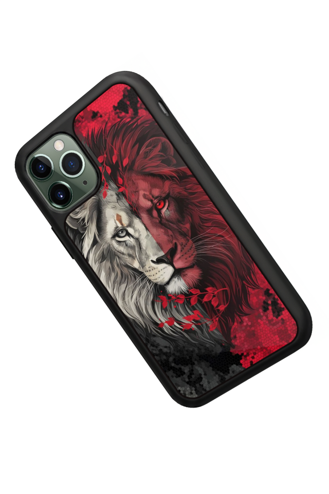 iPhone 11 Pro Max Uyumlu Aslan Tasarımlı Glossy Premium Kılıf