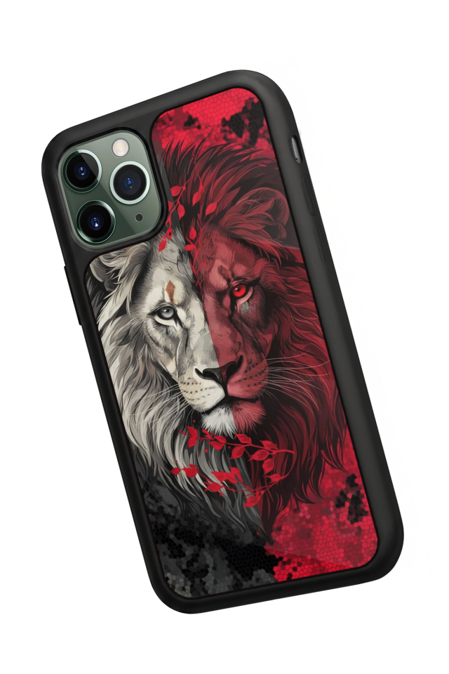 iPhone 11 Pro Max Uyumlu Aslan Tasarımlı Glossy Premium Kılıf