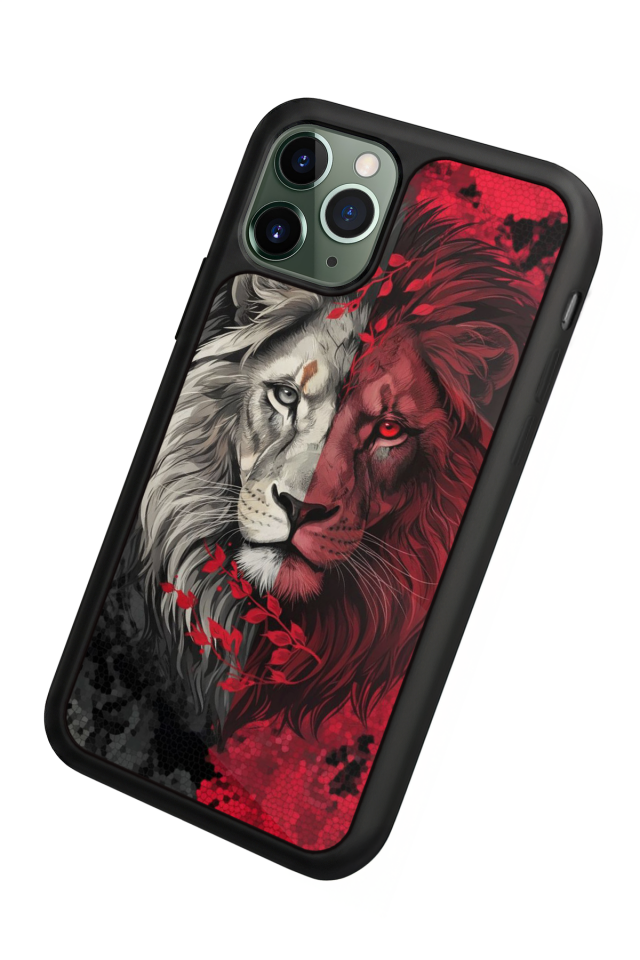 iPhone 11 Pro Max Uyumlu Aslan Tasarımlı Glossy Premium Kılıf