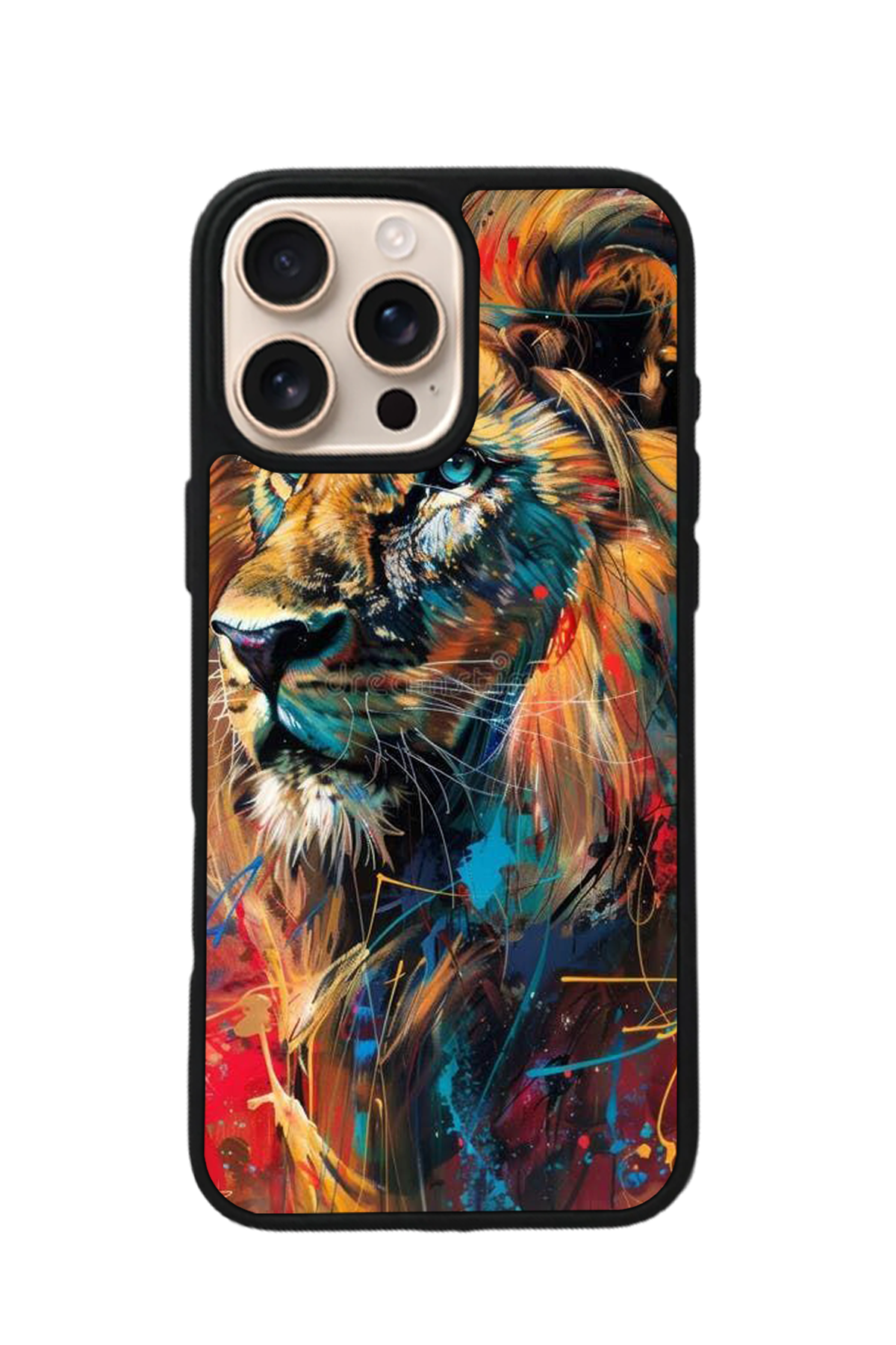 iPhone 14 Pro Uyumlu Aslan Tasarımlı Glossy Premium Kılıf