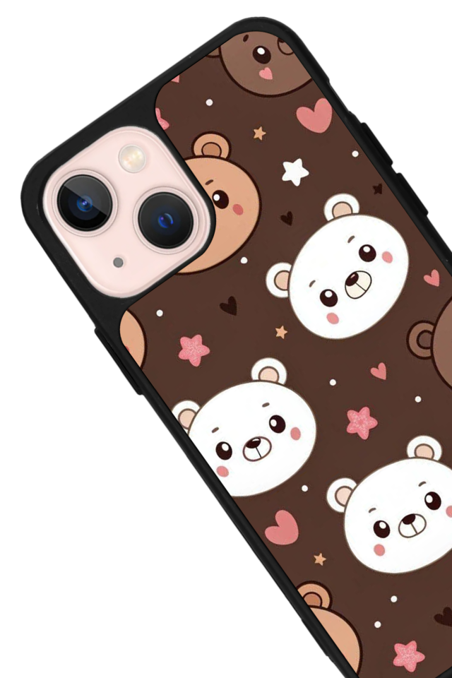 iPhone 15 Plus Uyumlu Ayı Tasarımlı Glossy Premium Kılıf