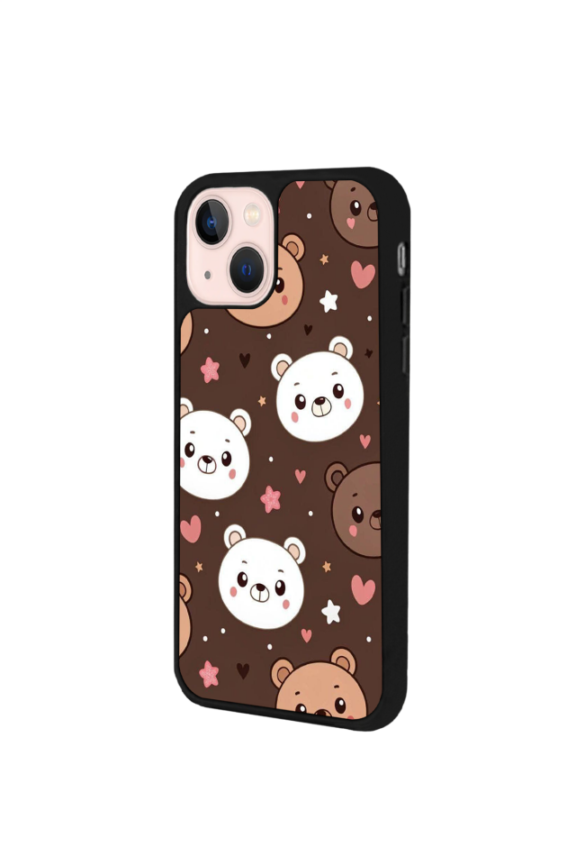 iPhone 15 Plus Uyumlu Ayı Tasarımlı Glossy Premium Kılıf