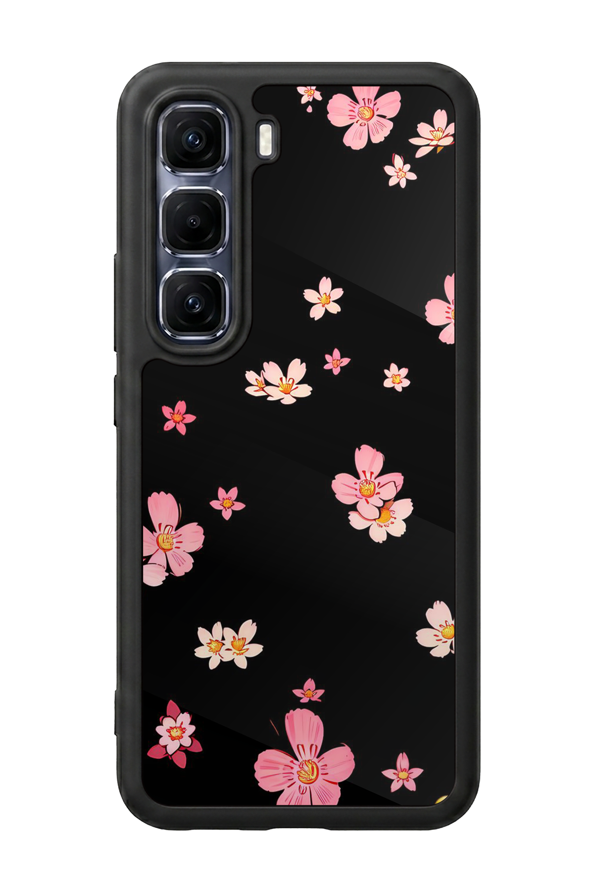 Infinix Hot 60 Pro Plus Uyumlu Floral Tasarımlı Glossy Premium Kılıf