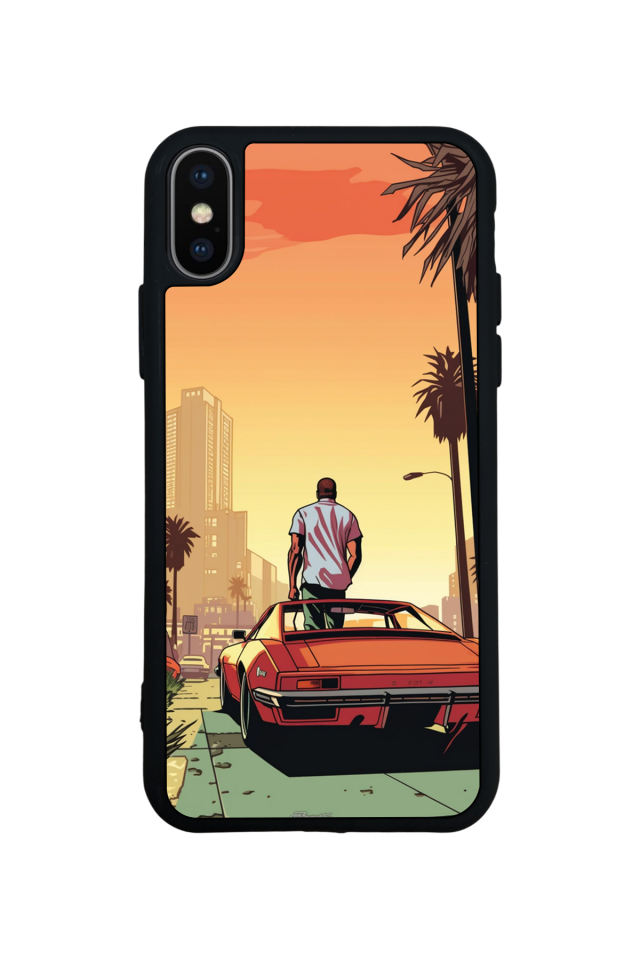 iPhone X/ XS Uyumlu GTA Tasarımlı Glossy Premium Kılıf