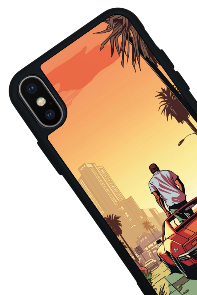 iPhone X/ XS Uyumlu GTA Tasarımlı Glossy Premium Kılıf