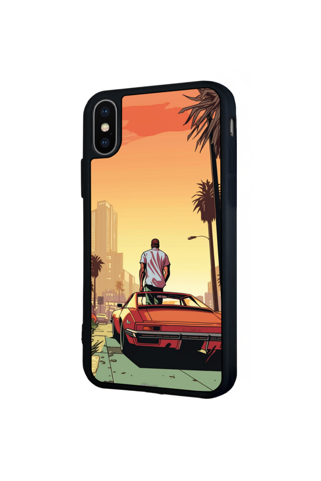 iPhone X/ XS Uyumlu GTA Tasarımlı Glossy Premium Kılıf