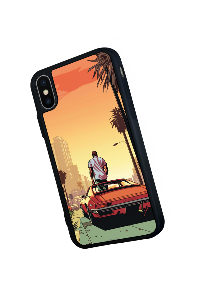 iPhone X/ XS Uyumlu GTA Tasarımlı Glossy Premium Kılıf