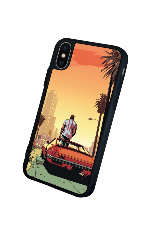 iPhone X/ XS Uyumlu GTA Tasarımlı Glossy Premium Kılıf