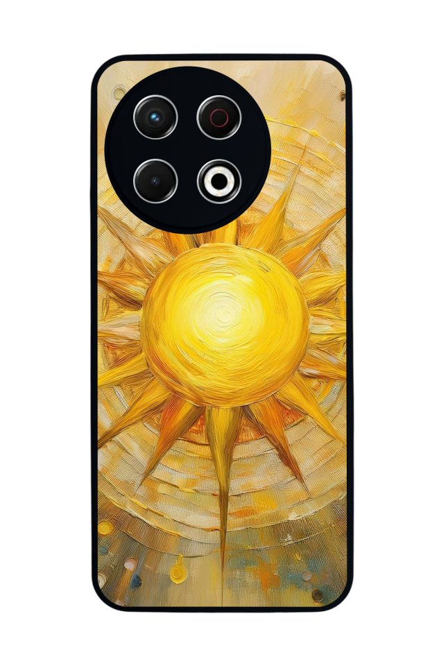 Tecno Spark 30 Pro Uyumlu Güneş Tasarımlı Glossy Premium Kılıf