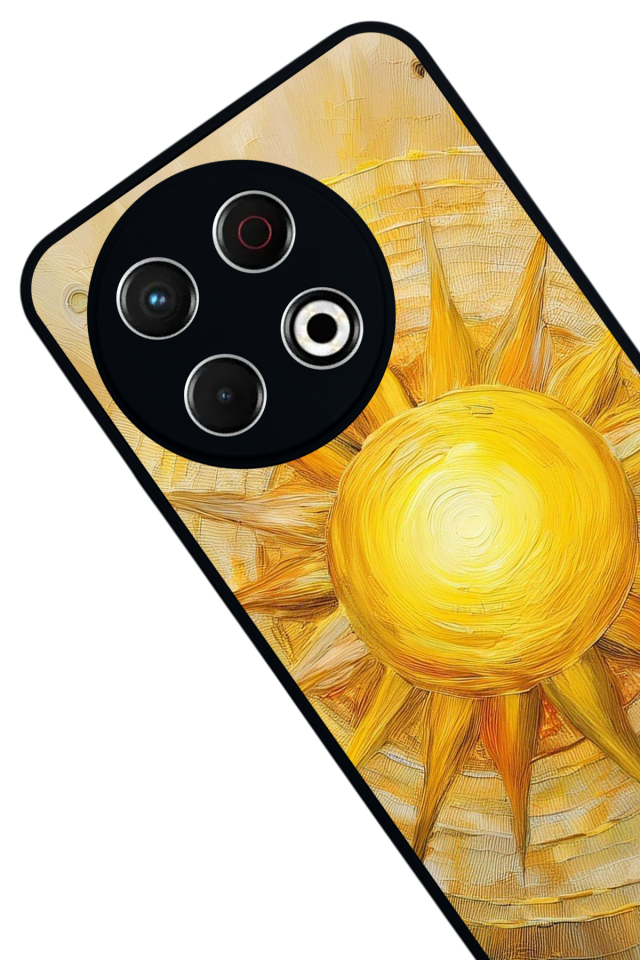 Tecno Spark 30 Pro Uyumlu Güneş Tasarımlı Glossy Premium Kılıf