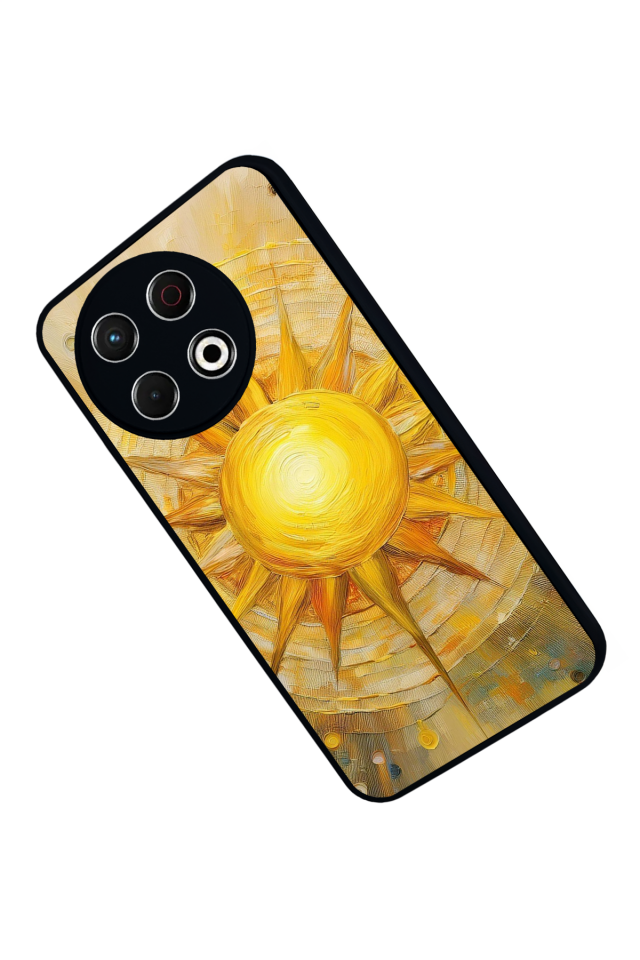 Tecno Spark 30 Pro Uyumlu Güneş Tasarımlı Glossy Premium Kılıf