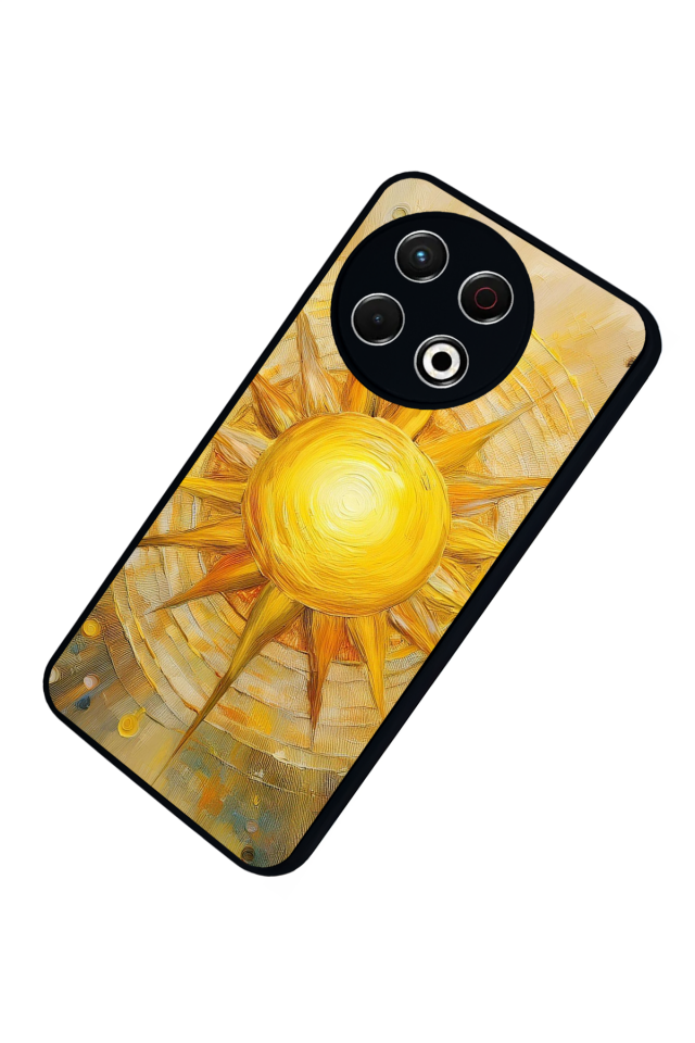 Tecno Spark 30 Pro Uyumlu Güneş Tasarımlı Glossy Premium Kılıf