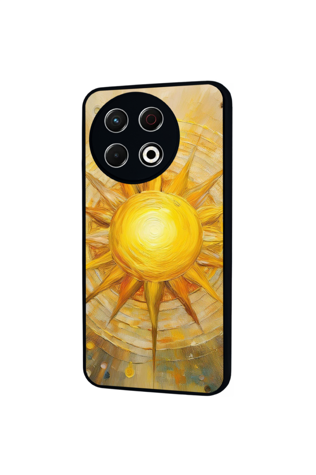 Tecno Spark 30 Pro Uyumlu Güneş Tasarımlı Glossy Premium Kılıf