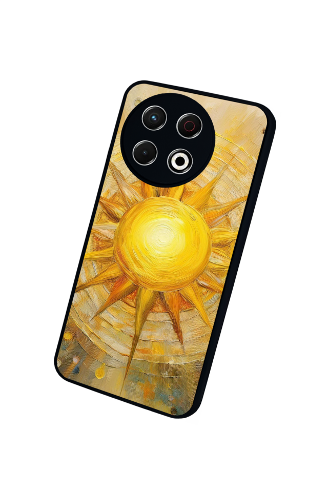 Tecno Spark 30 Pro Uyumlu Güneş Tasarımlı Glossy Premium Kılıf