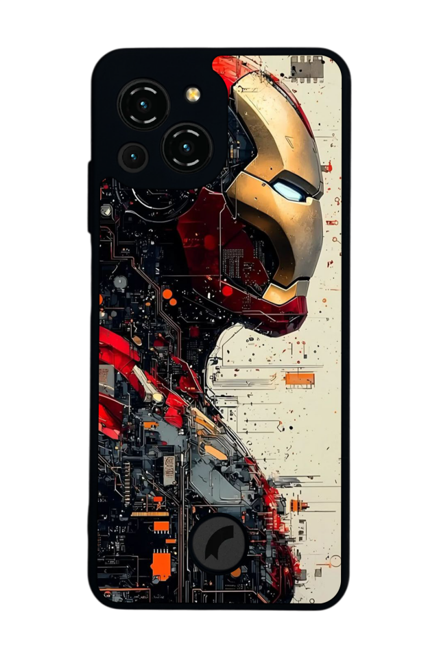 Reeder S23 Pro Max Uyumlu  Iron Man ( Demir Adam ) Tasarımlı Glossy Premium Kılıf
