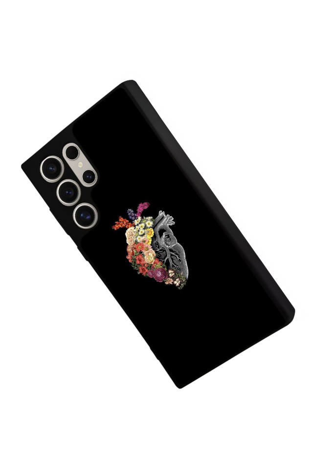 Samsung Galaxy S22 Ultra Uyumlu Kalp Love Tasarımlı Glossy Premium Kılıf