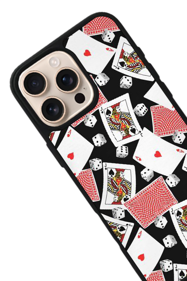 iPhone 15 Pro Uyumlu Kart Tasarımlı Glossy Premium Kılıf