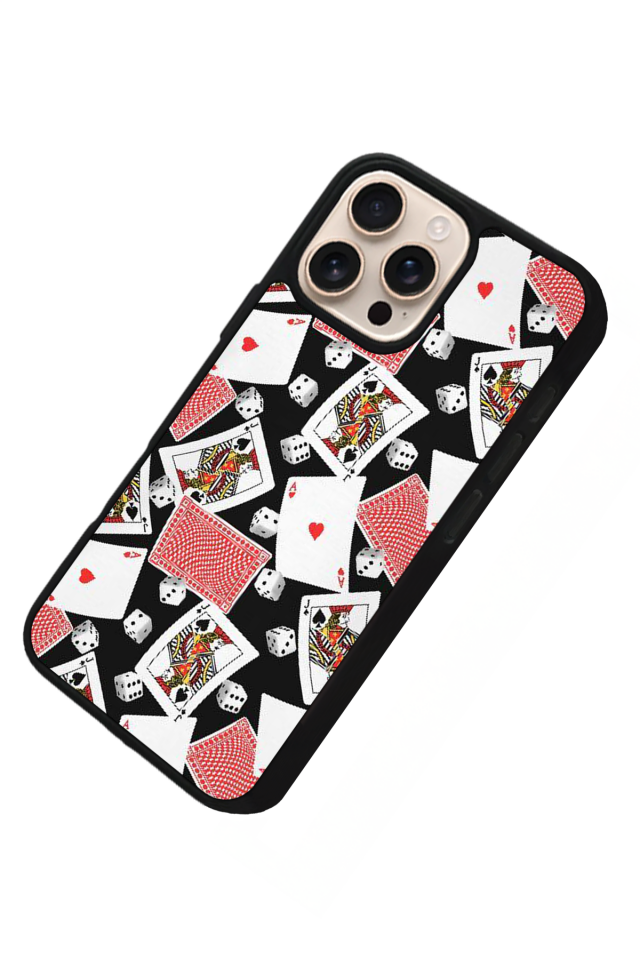 iPhone 15 Pro Uyumlu Kart Tasarımlı Glossy Premium Kılıf
