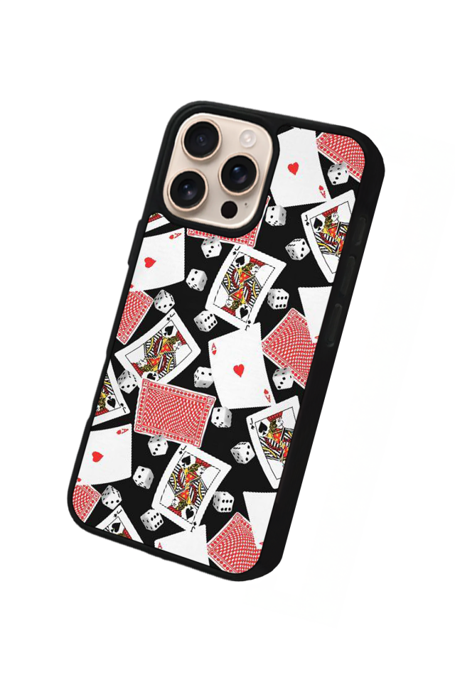 iPhone 15 Pro Uyumlu Kart Tasarımlı Glossy Premium Kılıf