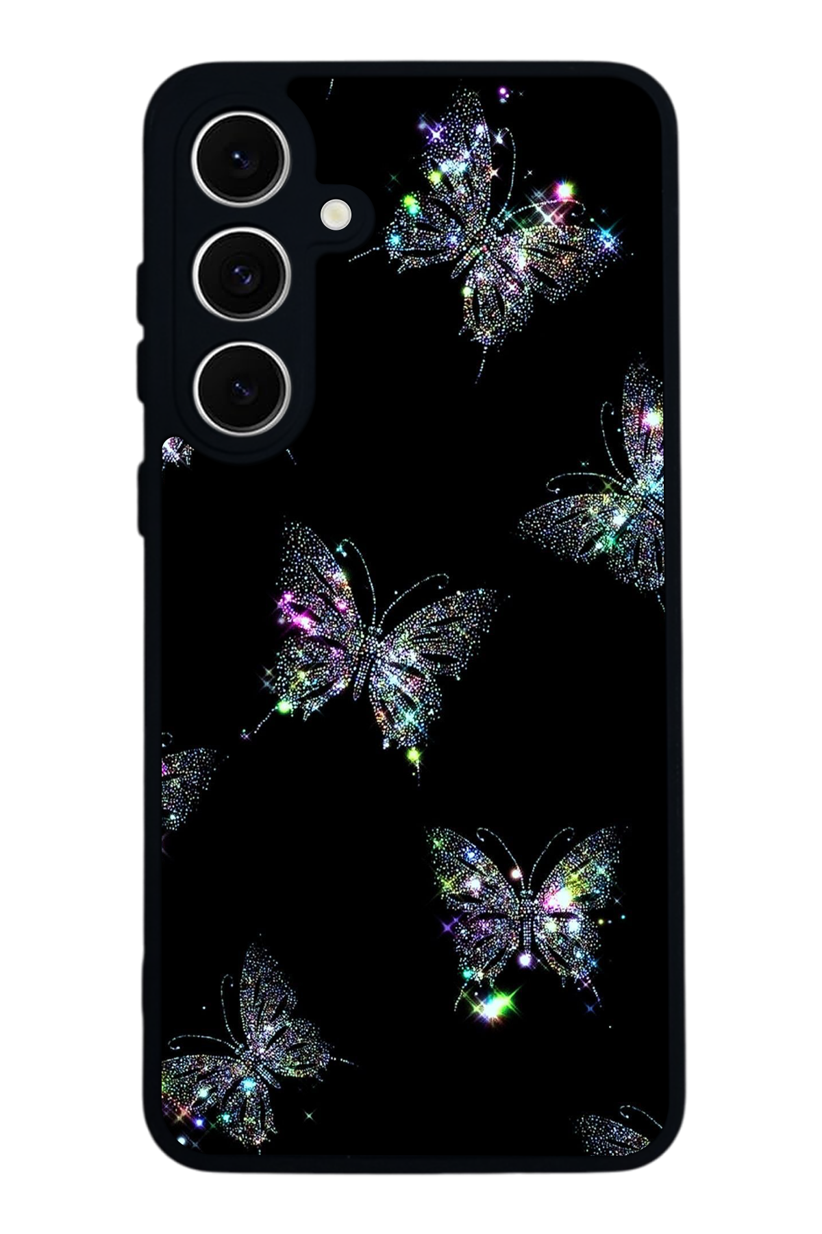 Samsung Galaxy S24 FE Uyumlu Kelebek Tasarımlı Glossy Premium Kılıf