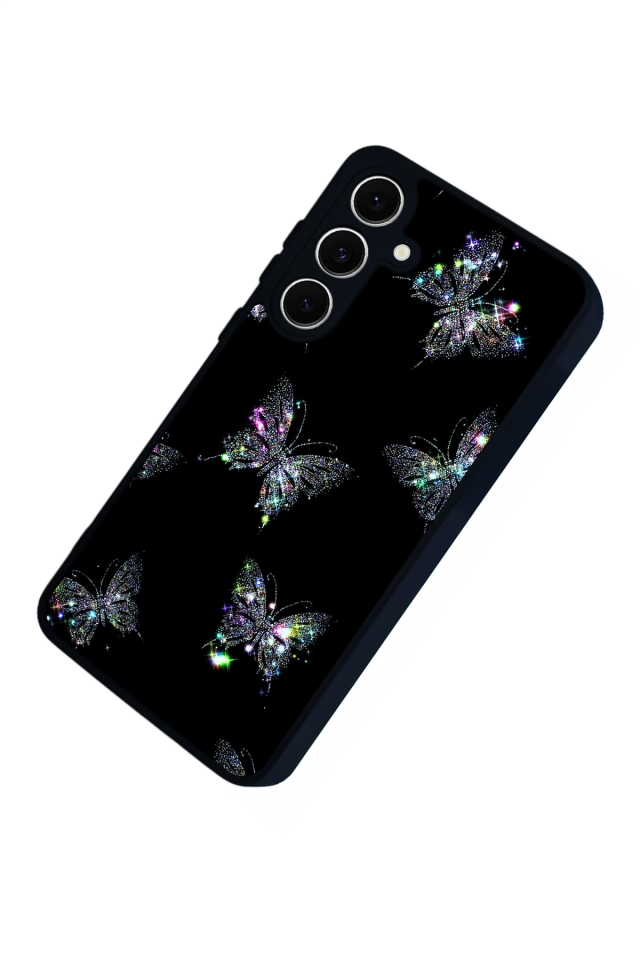 Samsung Galaxy S24 FE Uyumlu Kelebek Tasarımlı Glossy Premium Kılıf