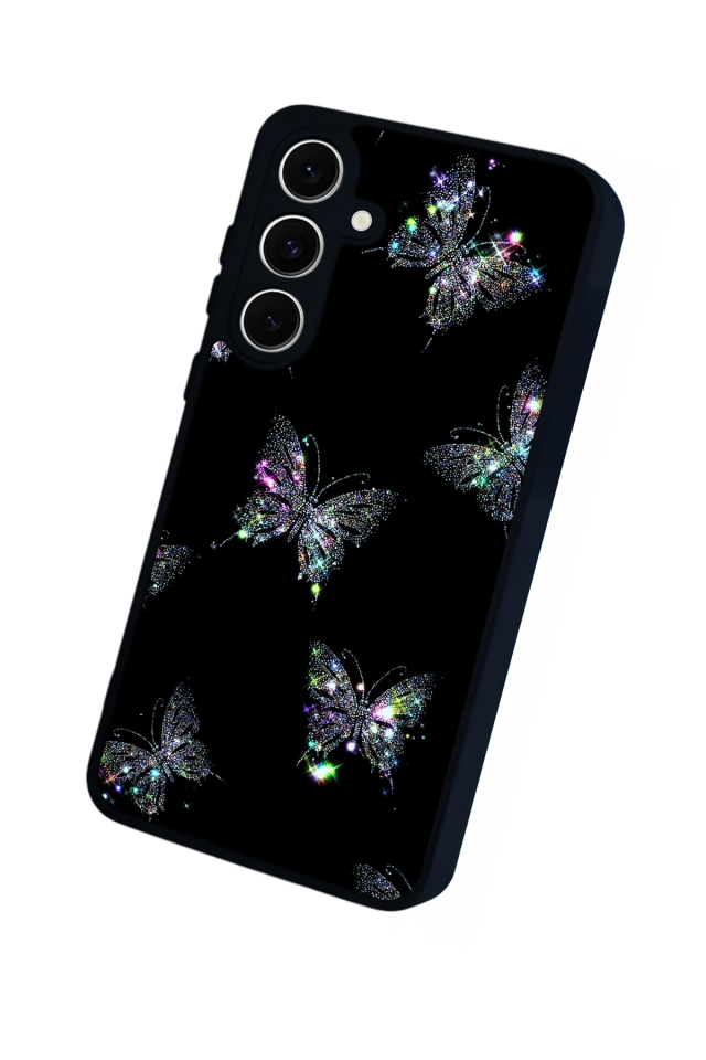 Samsung Galaxy S24 FE Uyumlu Kelebek Tasarımlı Glossy Premium Kılıf
