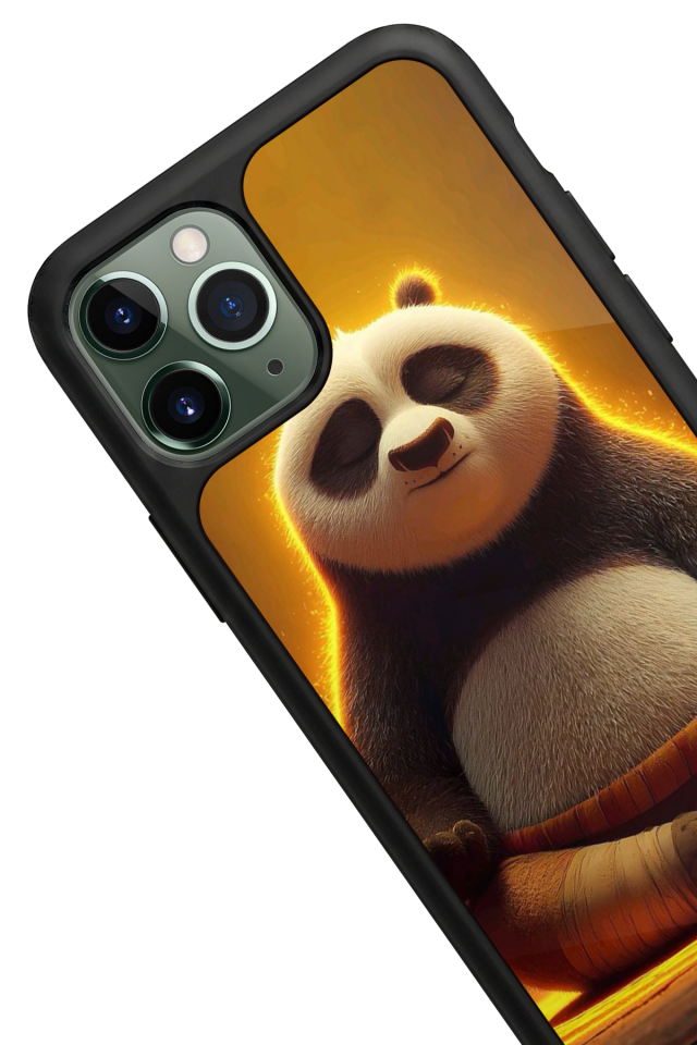 iPhone 11 Pro Uyumlu Kung Fu Panda Tasarımlı Glossy Premium Kılıf