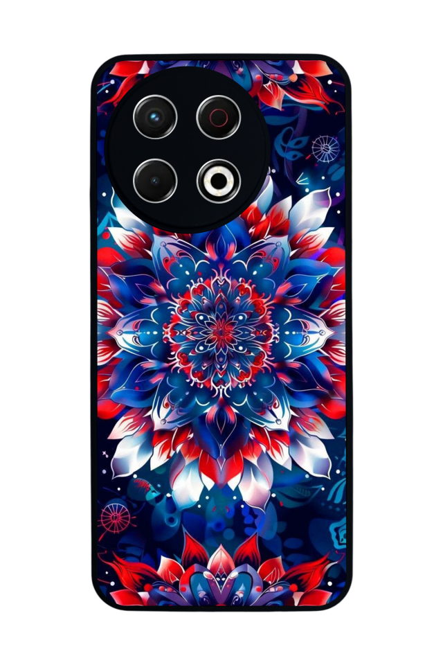 Tecno Spark 30 Pro Uyumlu Mandala Tasarımlı Glossy Premium Kılıf