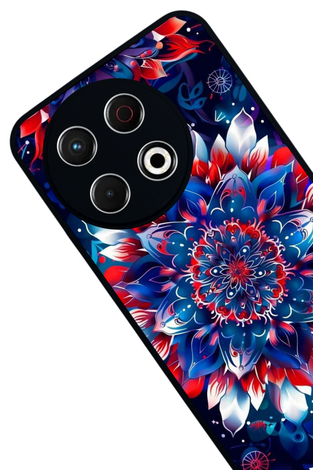 Tecno Spark 30 Pro Uyumlu Mandala Tasarımlı Glossy Premium Kılıf
