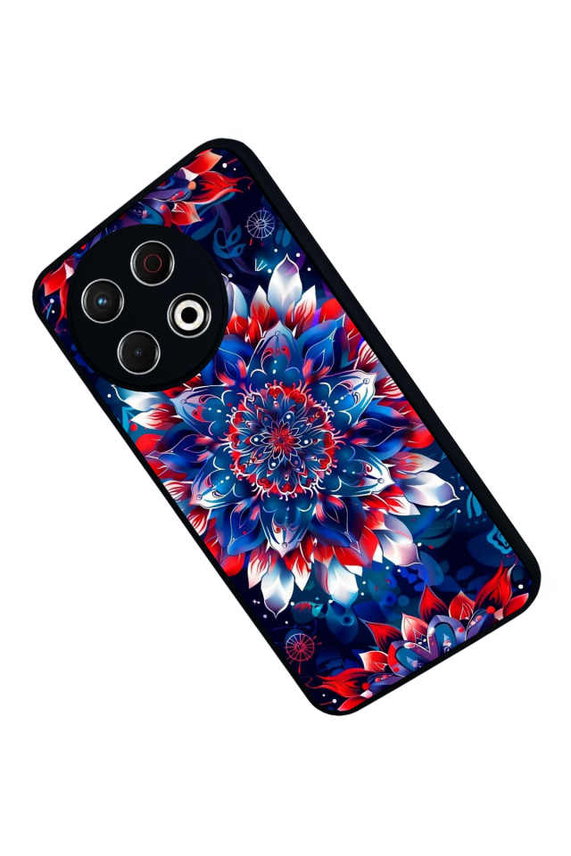 Tecno Spark 30 Pro Uyumlu Mandala Tasarımlı Glossy Premium Kılıf