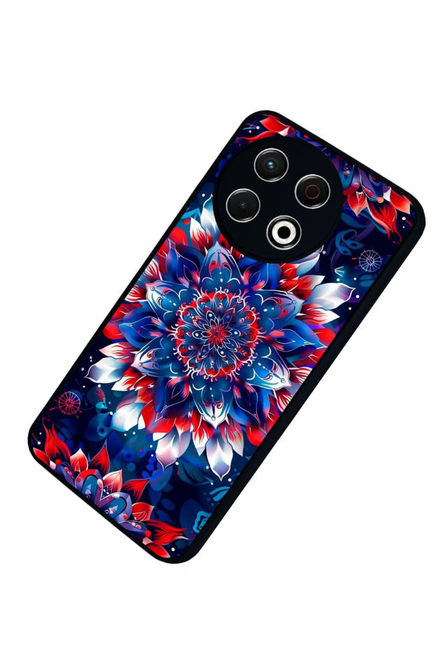 Tecno Spark 30 Pro Uyumlu Mandala Tasarımlı Glossy Premium Kılıf