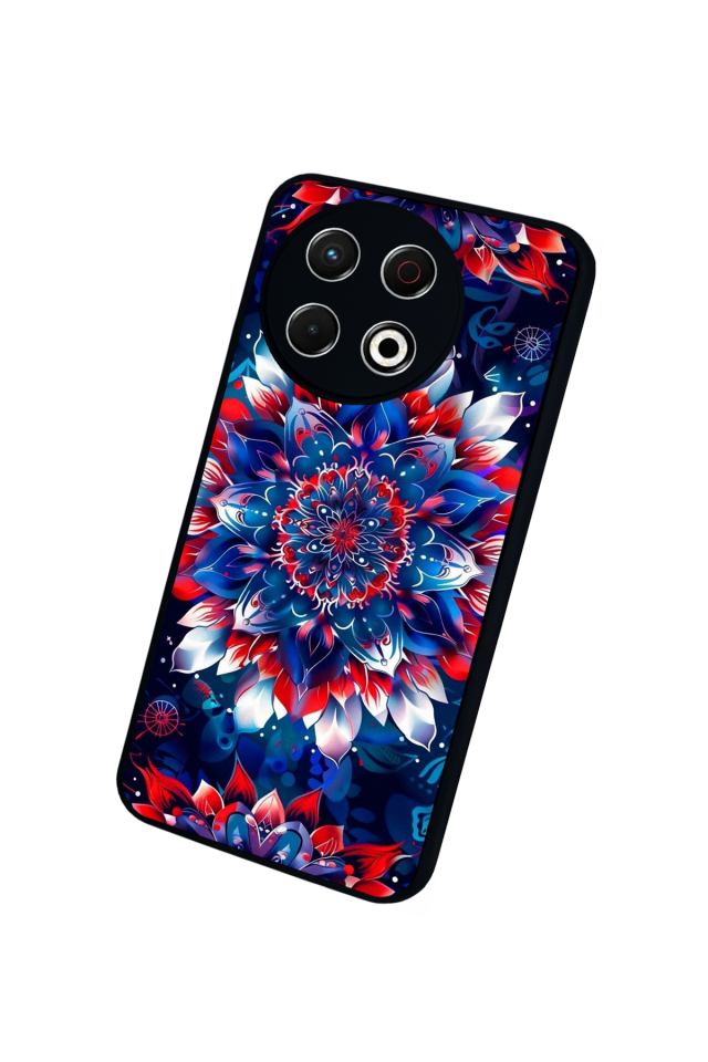 Tecno Spark 30 Pro Uyumlu Mandala Tasarımlı Glossy Premium Kılıf