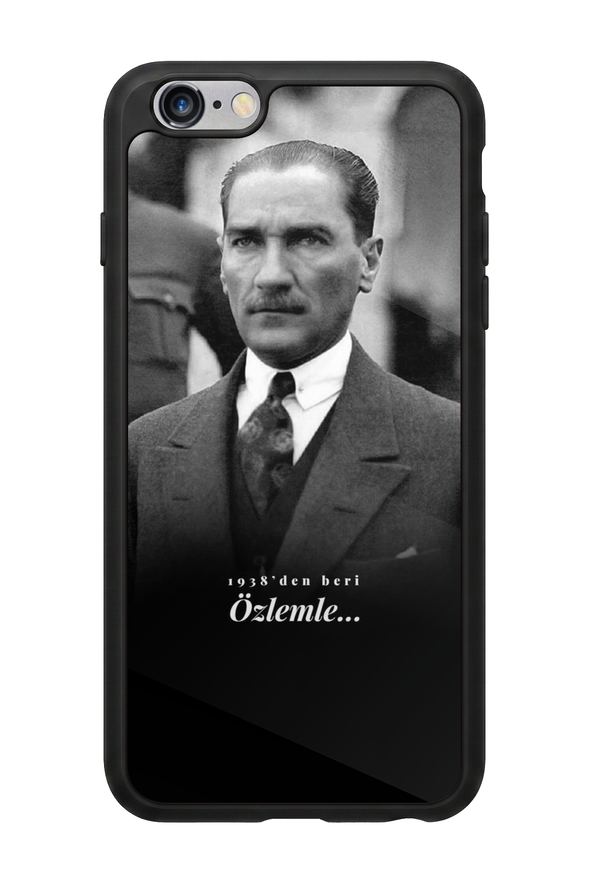iPhone 6 Plus Uyumlu Mustafa Kemal Ataturk Tasarımlı Glossy Premium Kılıf