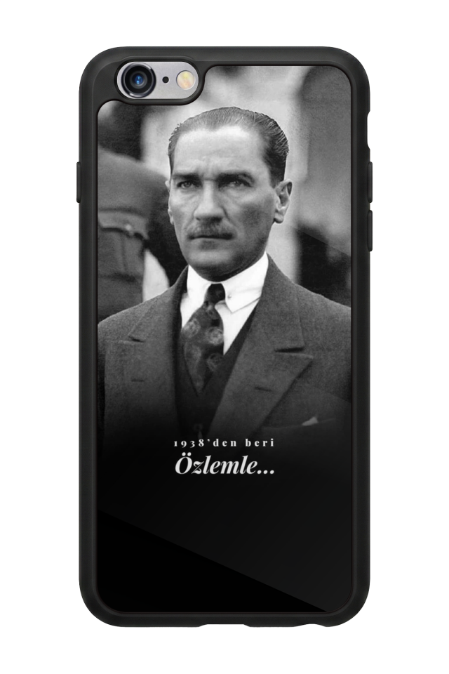 iPhone 6 Plus Uyumlu Mustafa Kemal Ataturk Tasarımlı Glossy Premium Kılıf