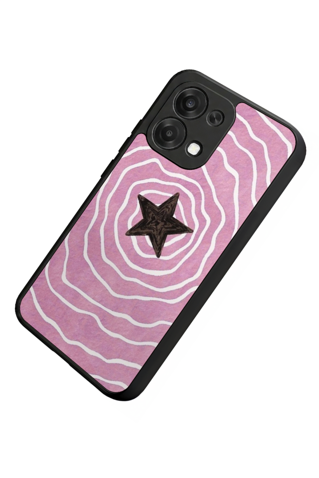 Oppo A6 Pro Uyumlu Retro Yildizlar Tasarımlı Glossy Premium Kılıf