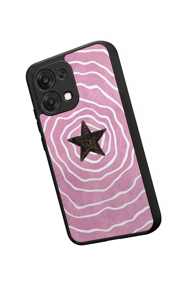 Oppo A6 Pro Uyumlu Retro Yildizlar Tasarımlı Glossy Premium Kılıf