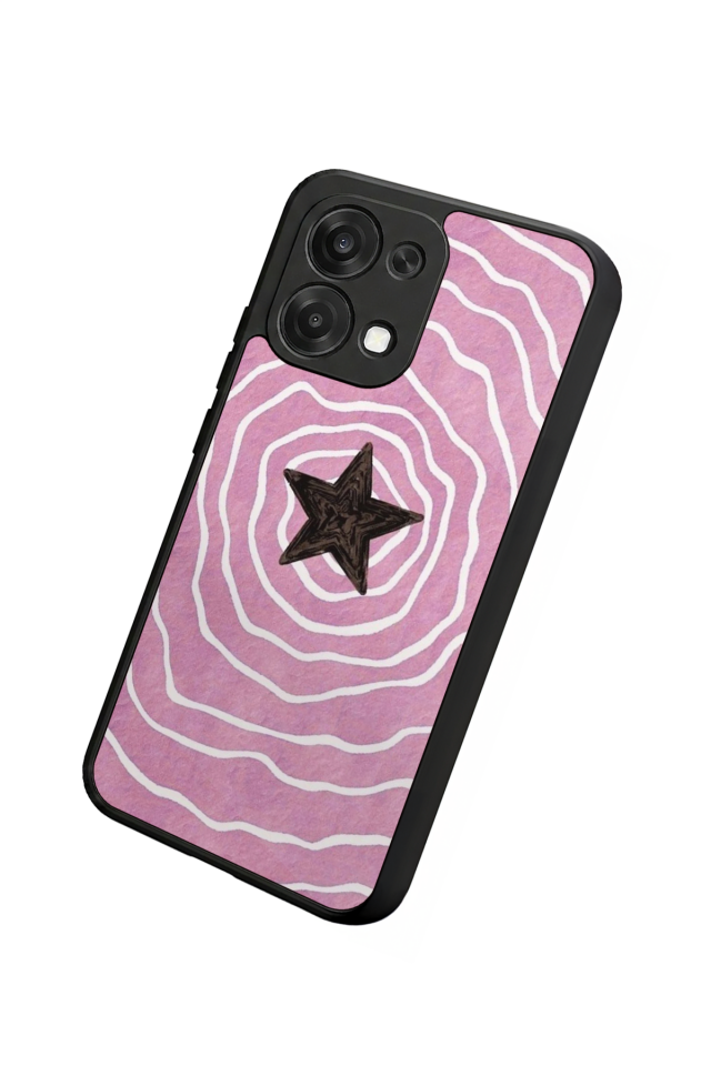 Oppo A6 Pro Uyumlu Retro Yildizlar Tasarımlı Glossy Premium Kılıf