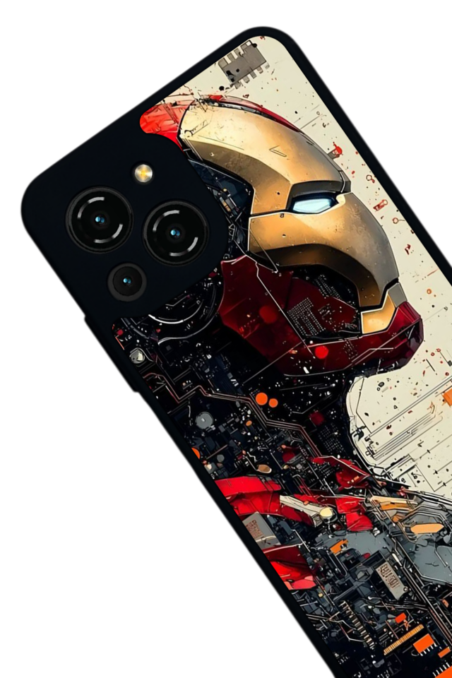 Reeder S23 Pro Max Uyumlu  Iron Man ( Demir Adam ) Tasarımlı Glossy Premium Kılıf