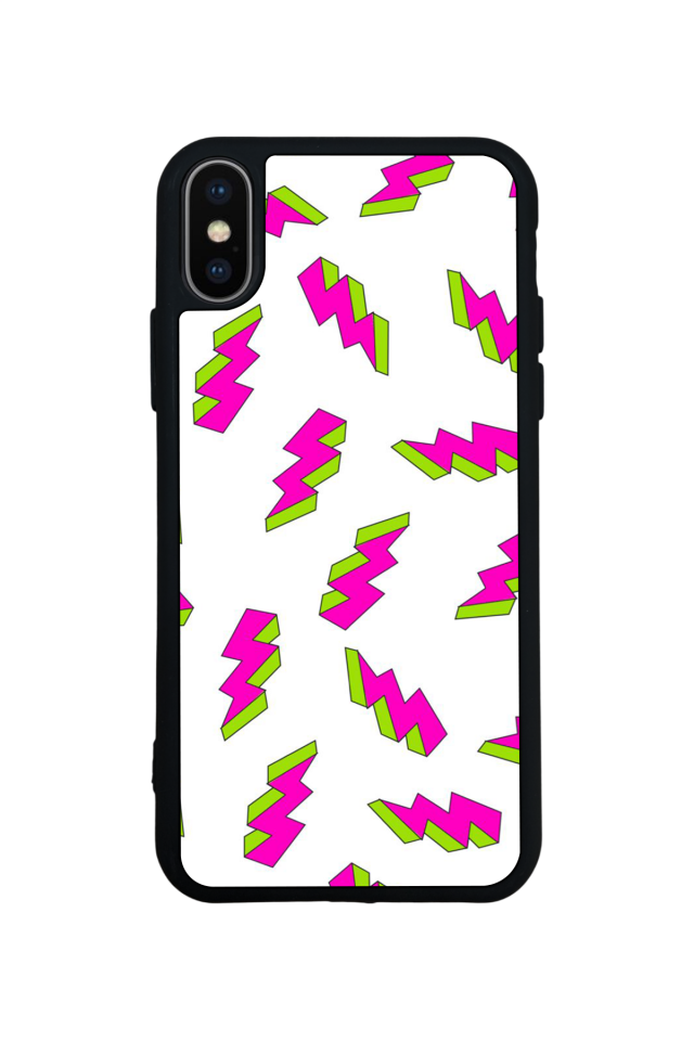 iPhone X/ XS Uyumlu Simsek Tasarımlı Glossy Premium Kılıf