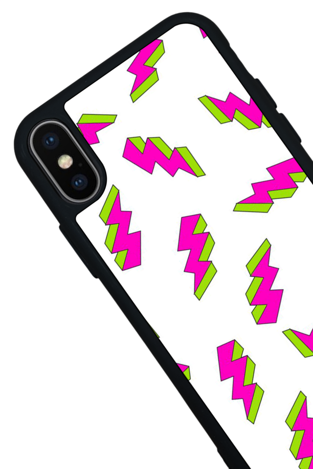 iPhone X/ XS Uyumlu Simsek Tasarımlı Glossy Premium Kılıf