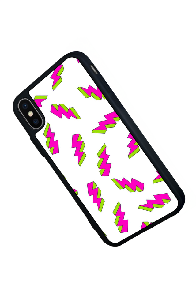 iPhone X/ XS Uyumlu Simsek Tasarımlı Glossy Premium Kılıf